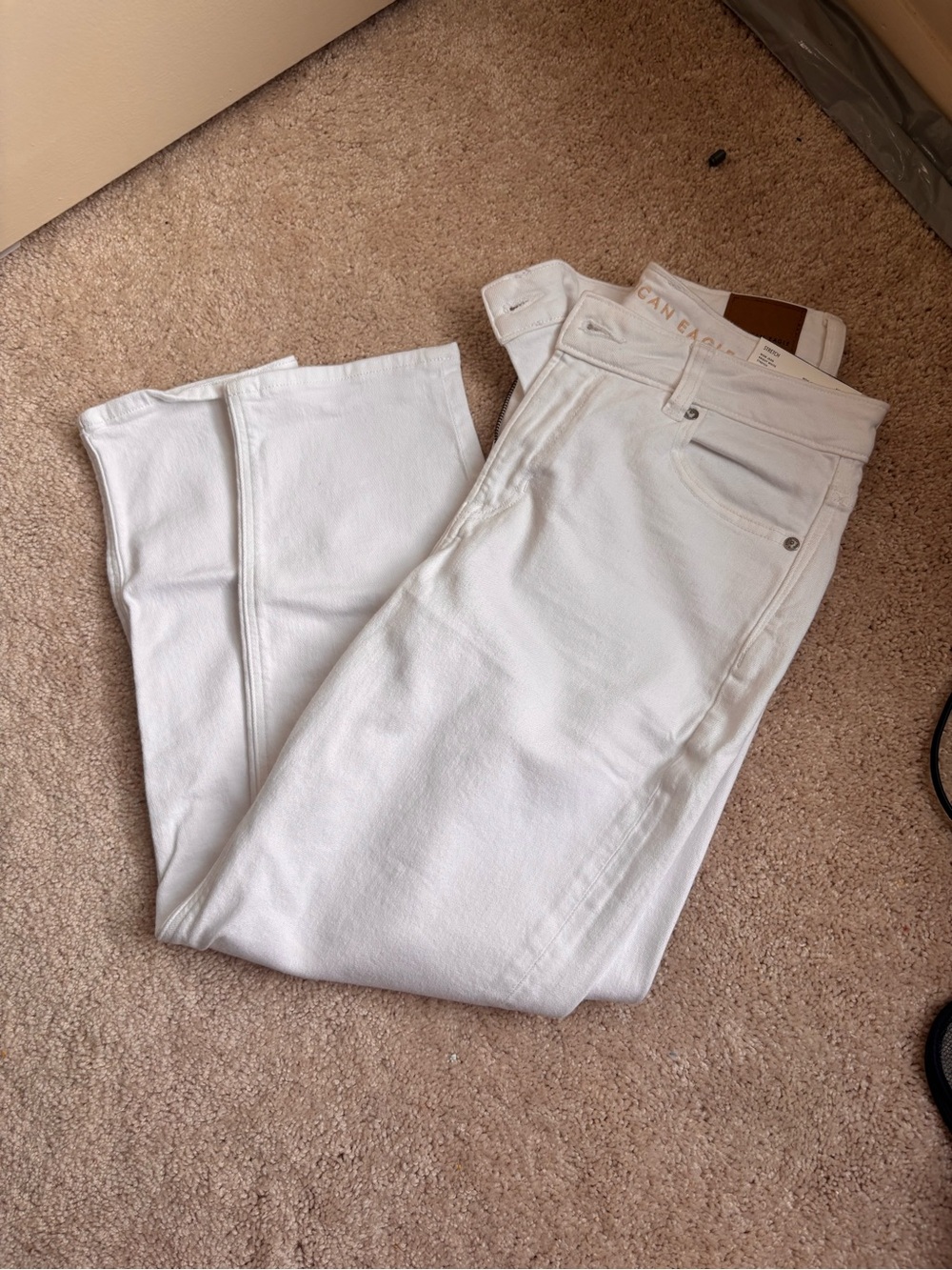 American Eagle Outfitters White Straight Jeans